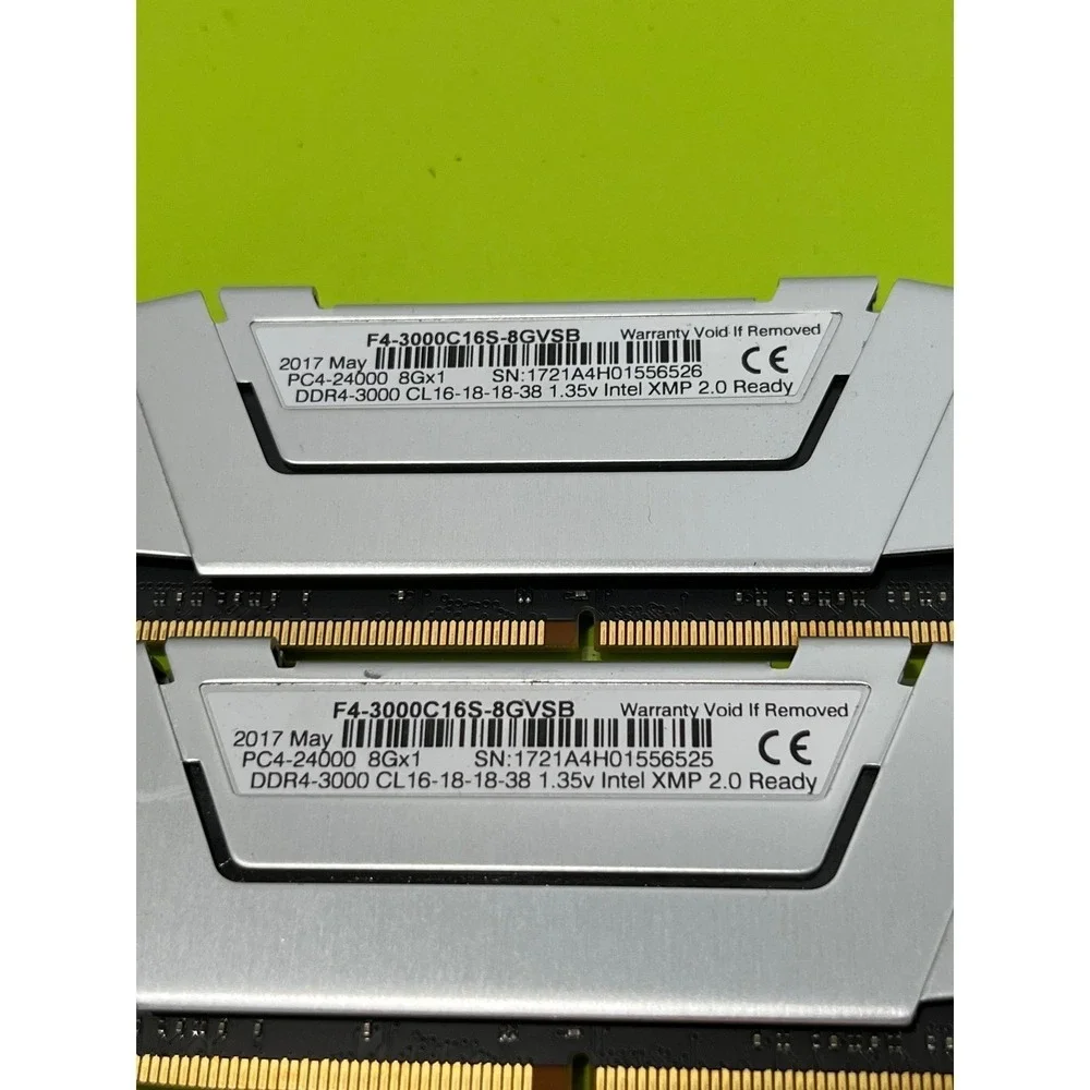 G.Skill Ripjaws V16GB 2x8GB DDR4 3000MHz PC4-24000 Desktop RAM F4-3000C16S-8GVSB